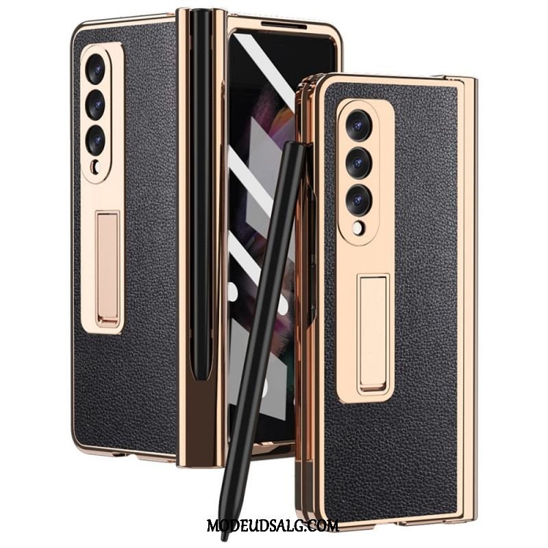 Cover Samsung Galaxy Z Fold 3 5G Multifunktions Litchi-læder