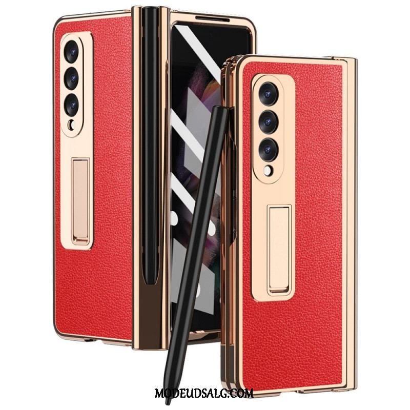 Cover Samsung Galaxy Z Fold 3 5G Multifunktions Litchi-læder