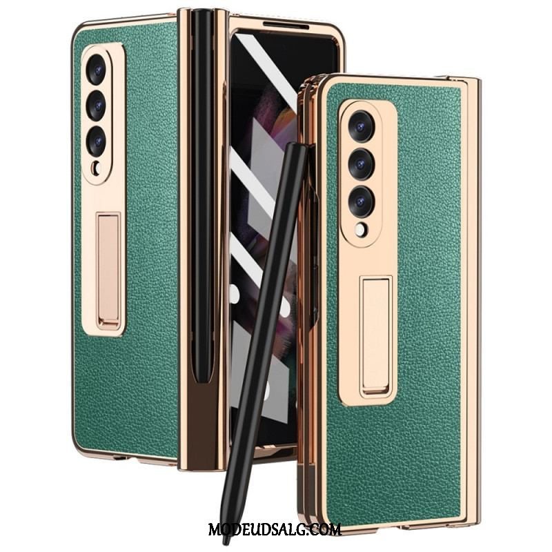 Cover Samsung Galaxy Z Fold 3 5G Multifunktions Litchi-læder