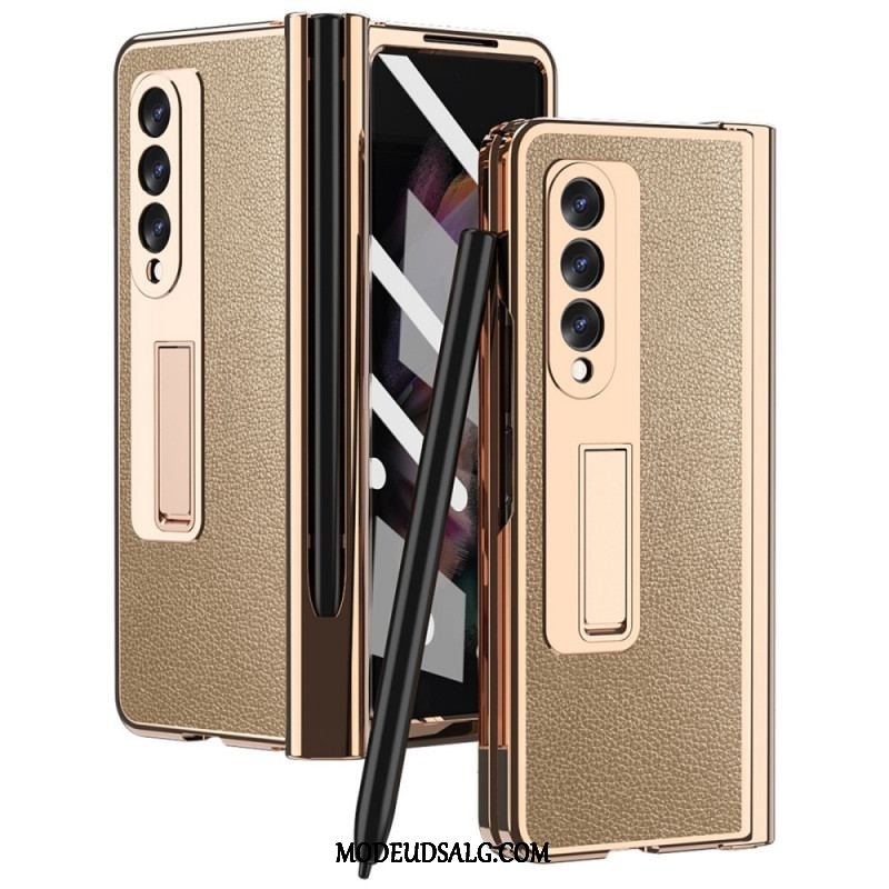 Cover Samsung Galaxy Z Fold 3 5G Multifunktions Litchi-læder