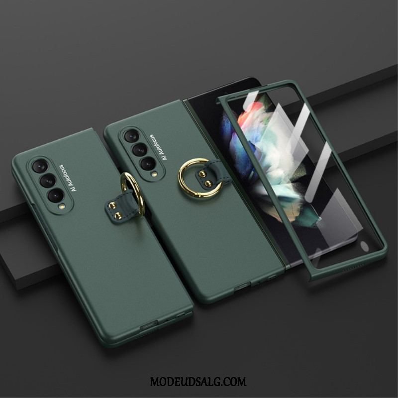 Cover Samsung Galaxy Z Fold 3 5G Ring-support Og Skærmbeskytter Gkk