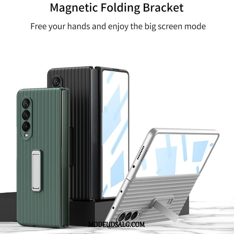 Cover Samsung Galaxy Z Fold 3 5G Tekstureret Bagside Og Skærmbeskytter Gkk