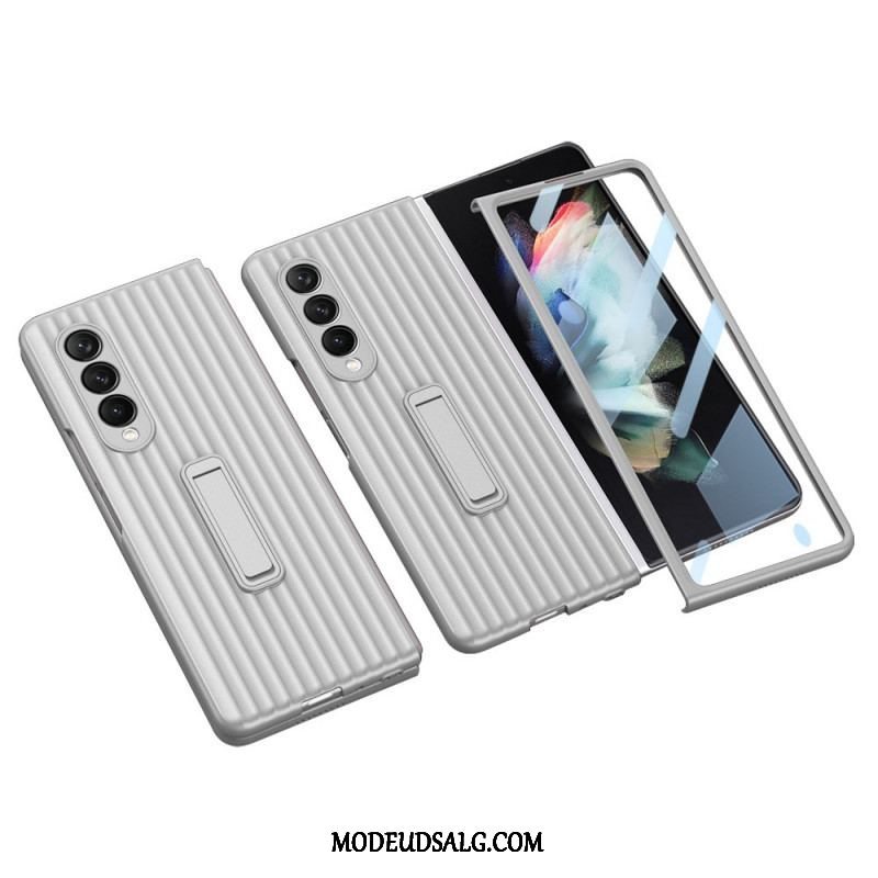 Cover Samsung Galaxy Z Fold 3 5G Tekstureret Bagside Og Skærmbeskytter Gkk