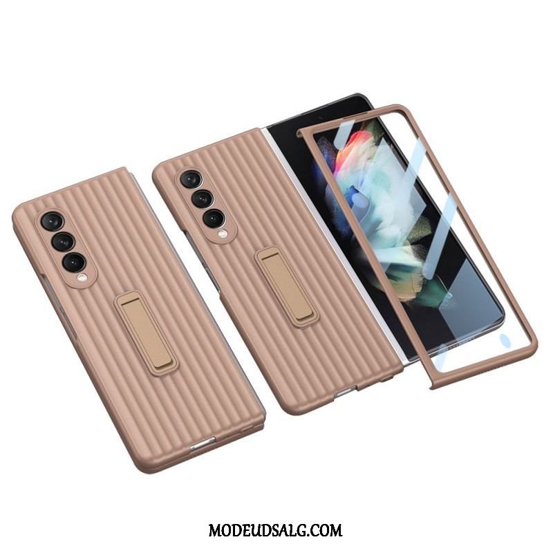 Cover Samsung Galaxy Z Fold 3 5G Tekstureret Bagside Og Skærmbeskytter Gkk