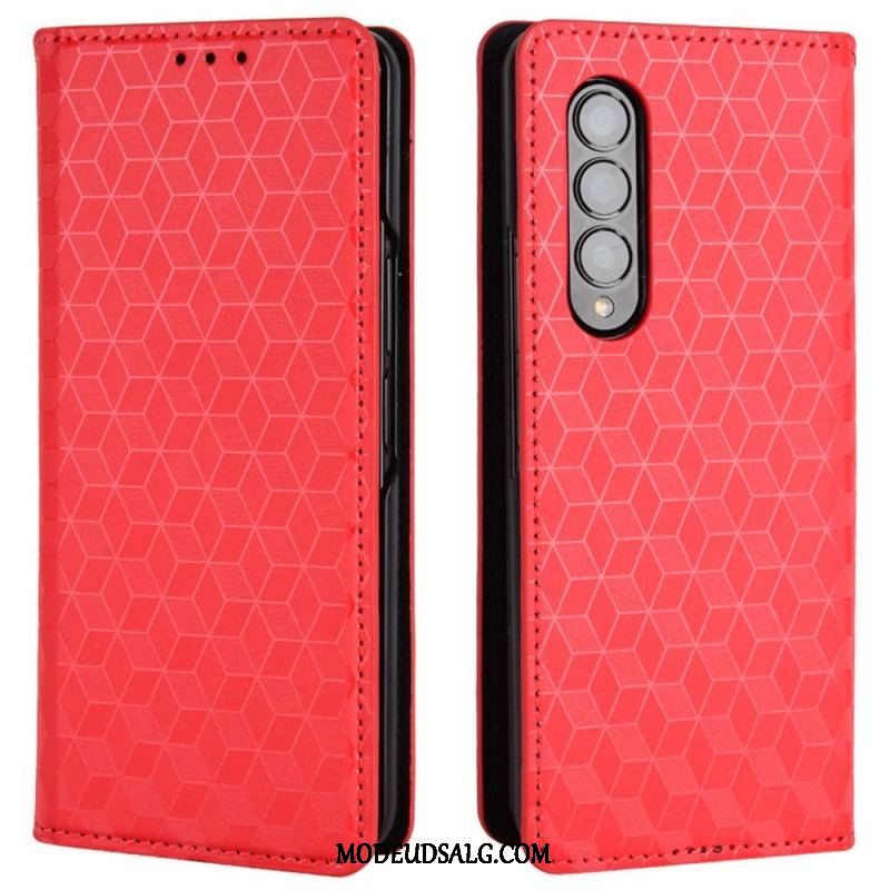 Cover Samsung Galaxy Z Fold 4 Flip Cover 3d Terning