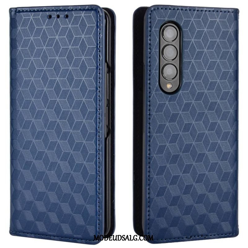 Cover Samsung Galaxy Z Fold 4 Flip Cover 3d Terning