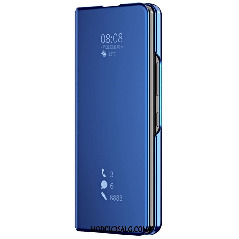 Cover Samsung Galaxy Z Fold 4 Flip Cover Spejl Og Gennemsigtighed