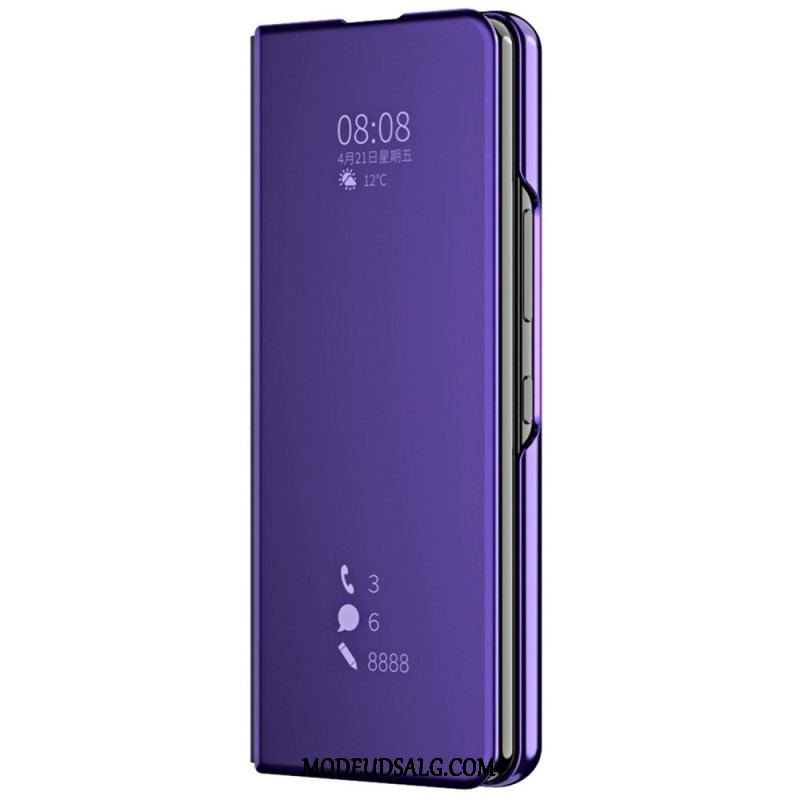 Cover Samsung Galaxy Z Fold 4 Flip Cover Spejl Og Gennemsigtighed