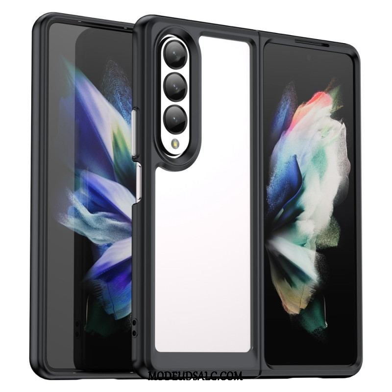 Cover Samsung Galaxy Z Fold 4 Gennemsigtige Farvede Kanter