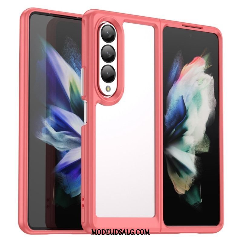 Cover Samsung Galaxy Z Fold 4 Gennemsigtige Farvede Kanter