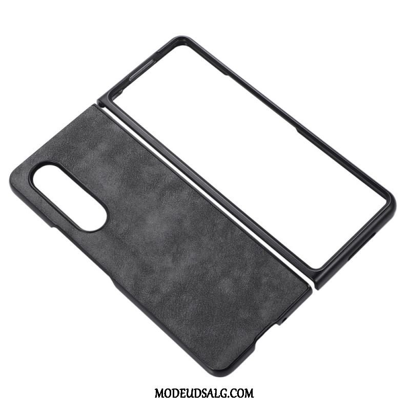 Cover Samsung Galaxy Z Fold 4 Imiteret Læder Hudtekstur