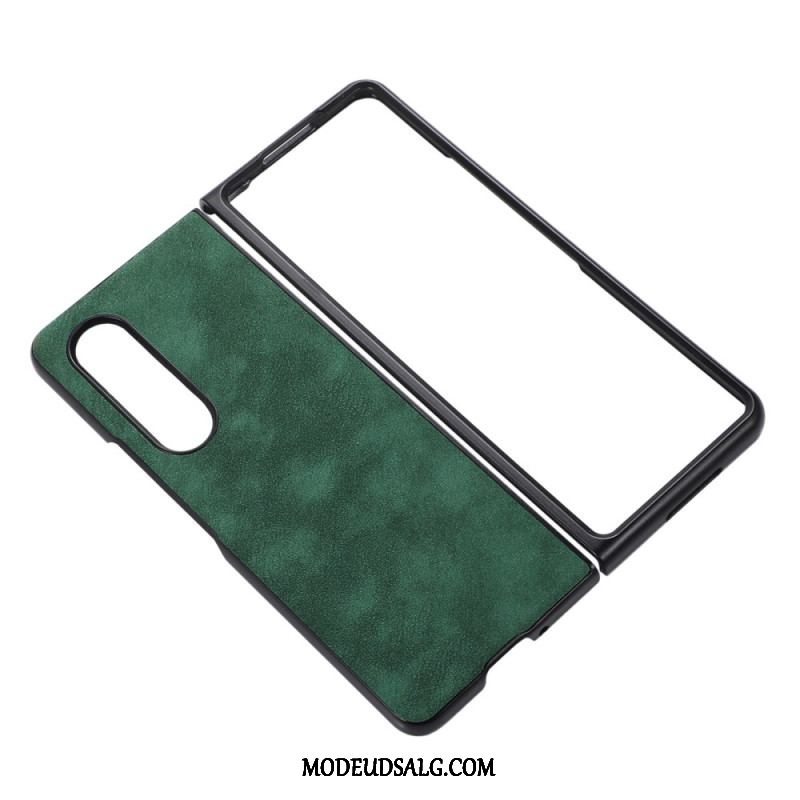 Cover Samsung Galaxy Z Fold 4 Imiteret Læder Hudtekstur