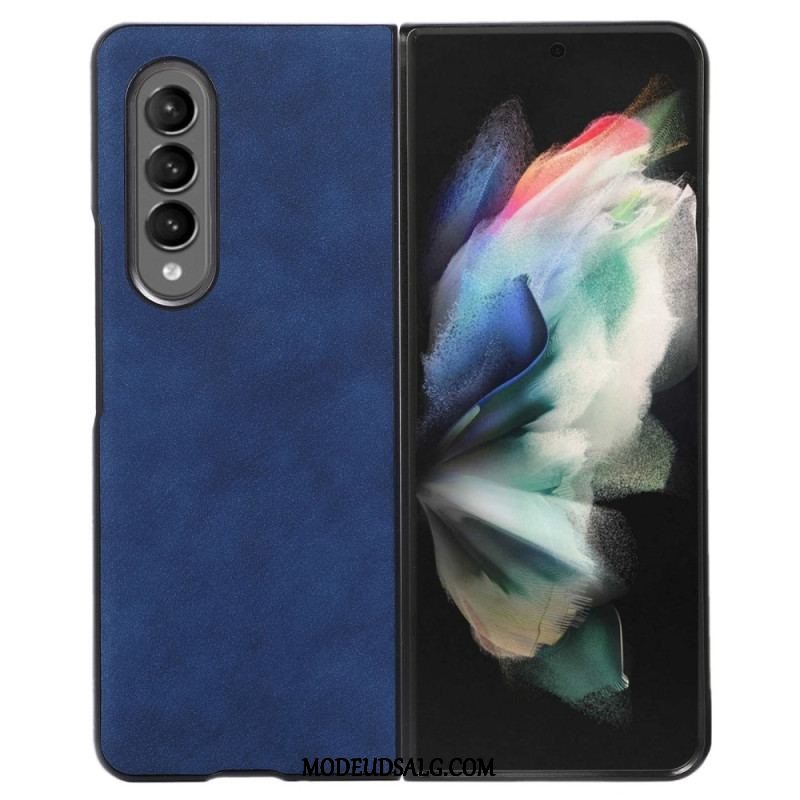 Cover Samsung Galaxy Z Fold 4 Imiteret Læder Hudtekstur