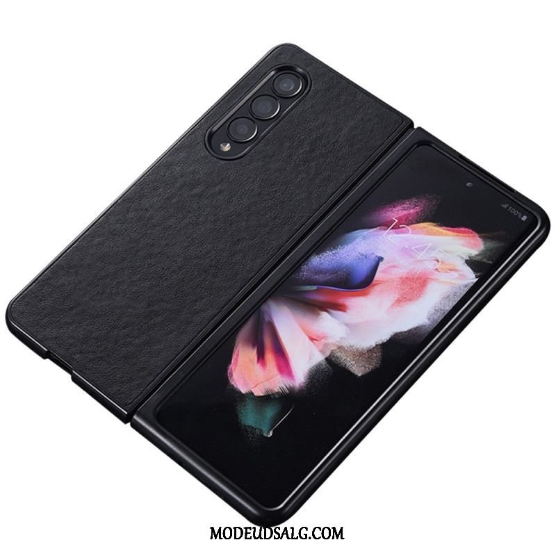 Cover Samsung Galaxy Z Fold 4 Imiteret Læder Nylon Tekstur