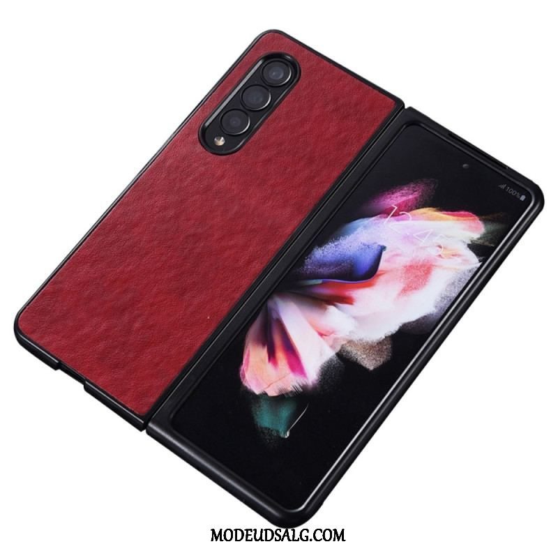 Cover Samsung Galaxy Z Fold 4 Imiteret Læder Nylon Tekstur