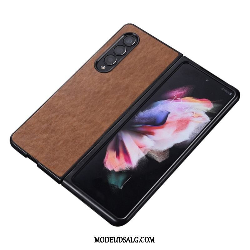 Cover Samsung Galaxy Z Fold 4 Imiteret Læder Nylon Tekstur