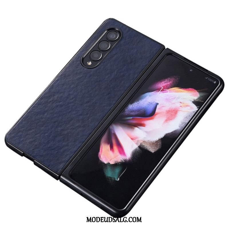 Cover Samsung Galaxy Z Fold 4 Imiteret Læder Nylon Tekstur