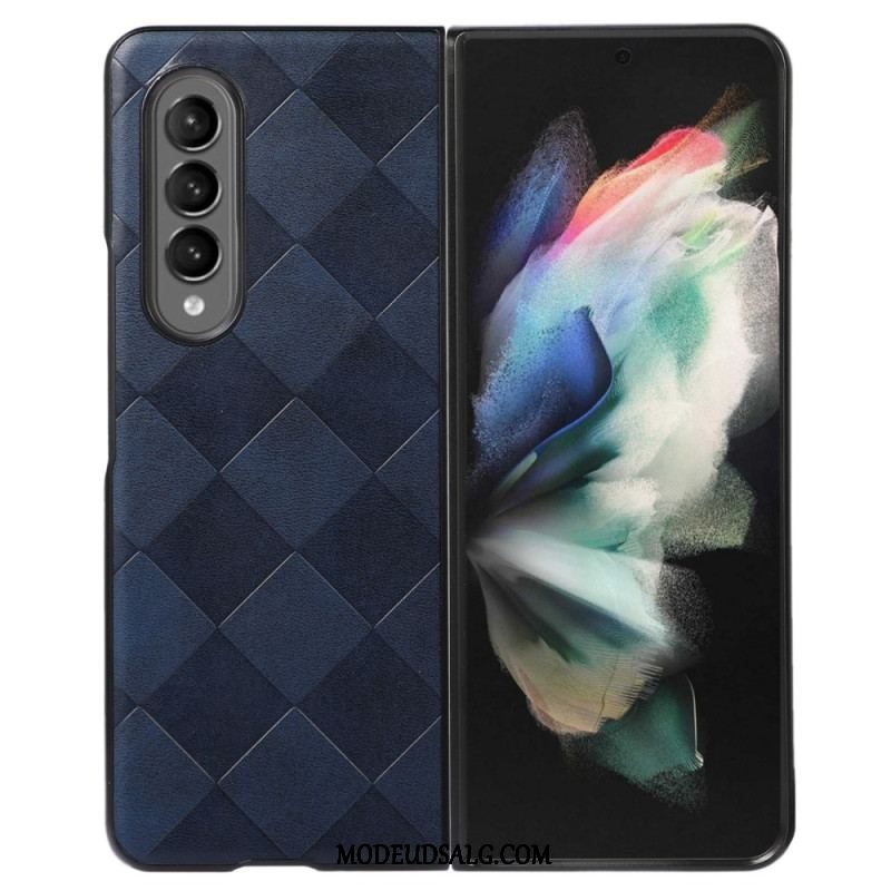 Cover Samsung Galaxy Z Fold 4 Imiteret Læder Ternet Mønster