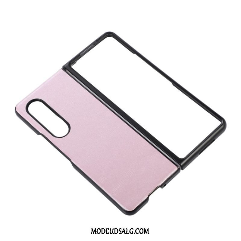 Cover Samsung Galaxy Z Fold 4 Klassisk Kunstlædertekstur