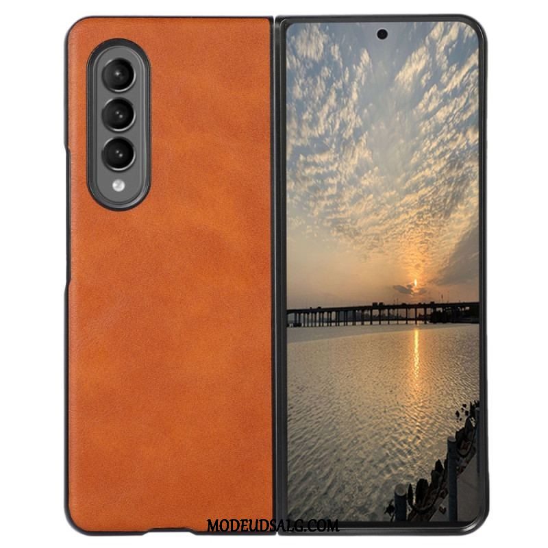 Cover Samsung Galaxy Z Fold 4 Klassisk Kunstlædertekstur