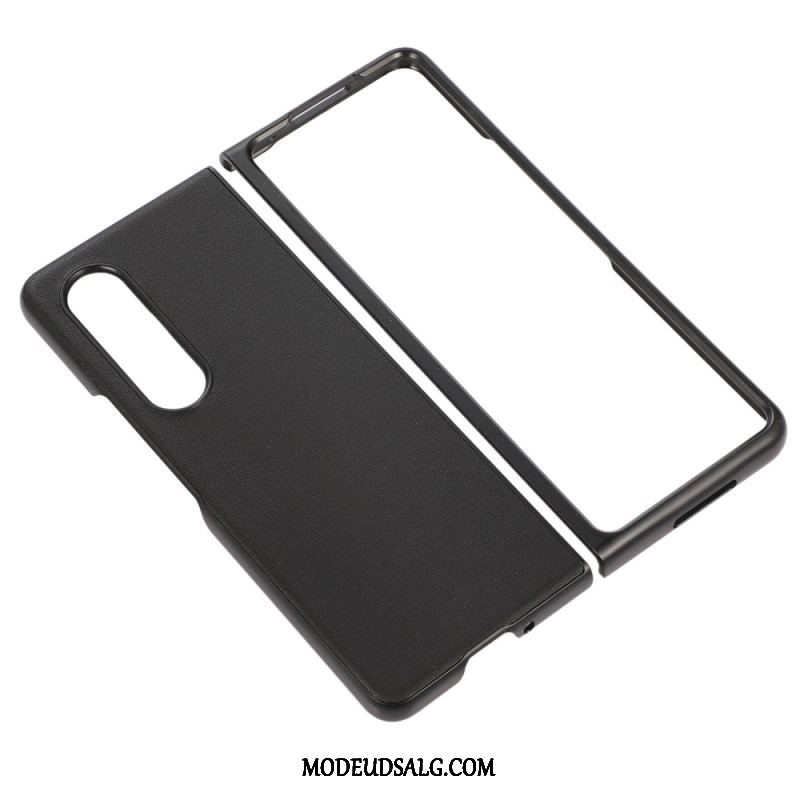 Cover Samsung Galaxy Z Fold 4 Klassisk Ægte Læder Belagt