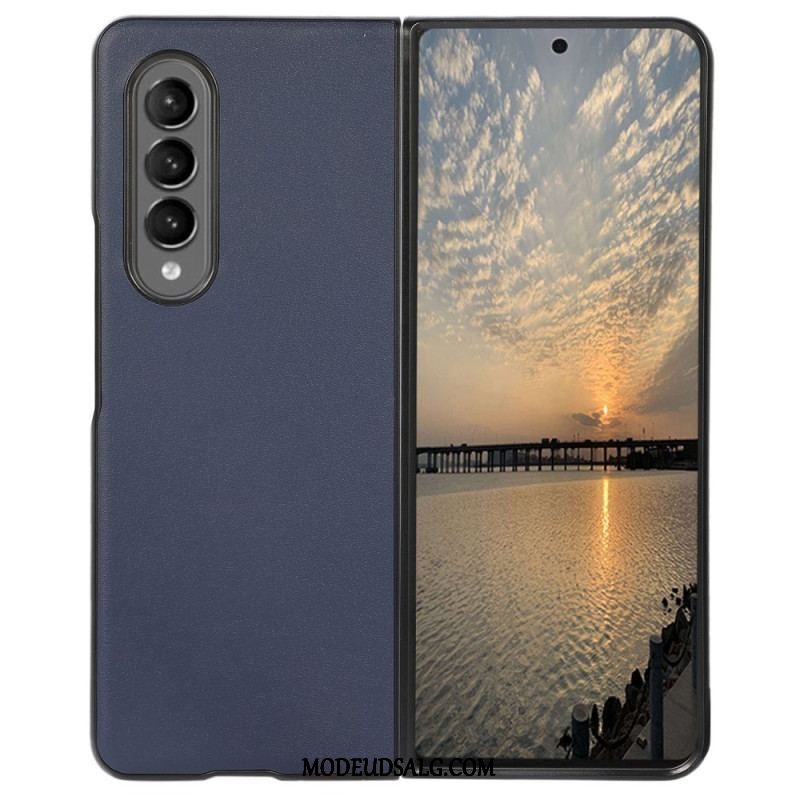 Cover Samsung Galaxy Z Fold 4 Klassisk Ægte Læder Belagt