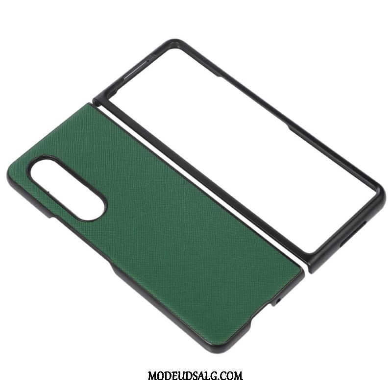 Cover Samsung Galaxy Z Fold 4 Kors Tekstur I Imiteret Læder