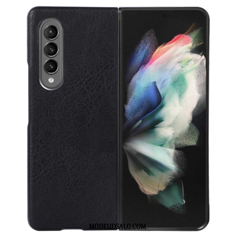 Cover Samsung Galaxy Z Fold 4 Tofarvet Imiteret Læder Tekstureret