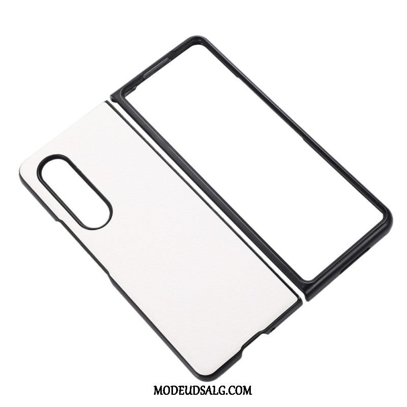 Cover Samsung Galaxy Z Fold 4 Tofarvet Imiteret Læder Tekstureret