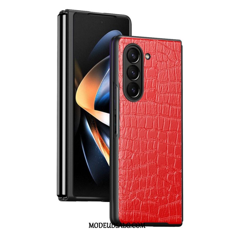 Cover Samsung Galaxy Z Fold 5 Telefon Etui Krokodillelæderstil