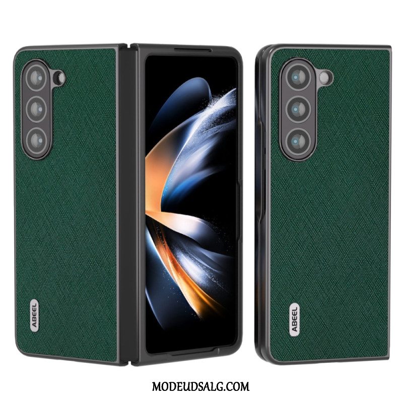 Cover Samsung Galaxy Z Fold 5 Ægte Abeel Vævet Læder