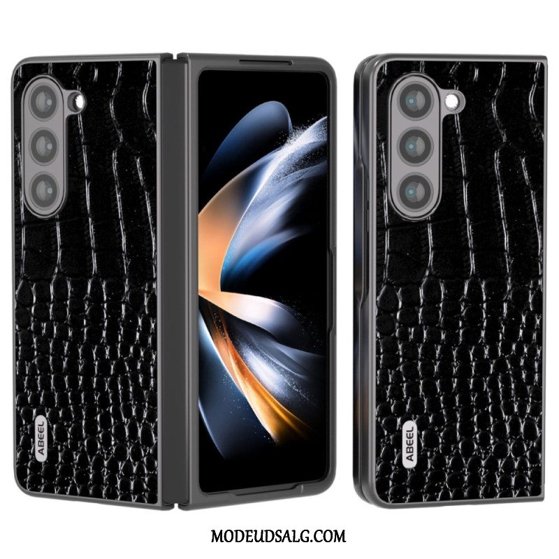 Cover Samsung Galaxy Z Fold 5 Ægte Krokodilleeffekt Læder Abeel