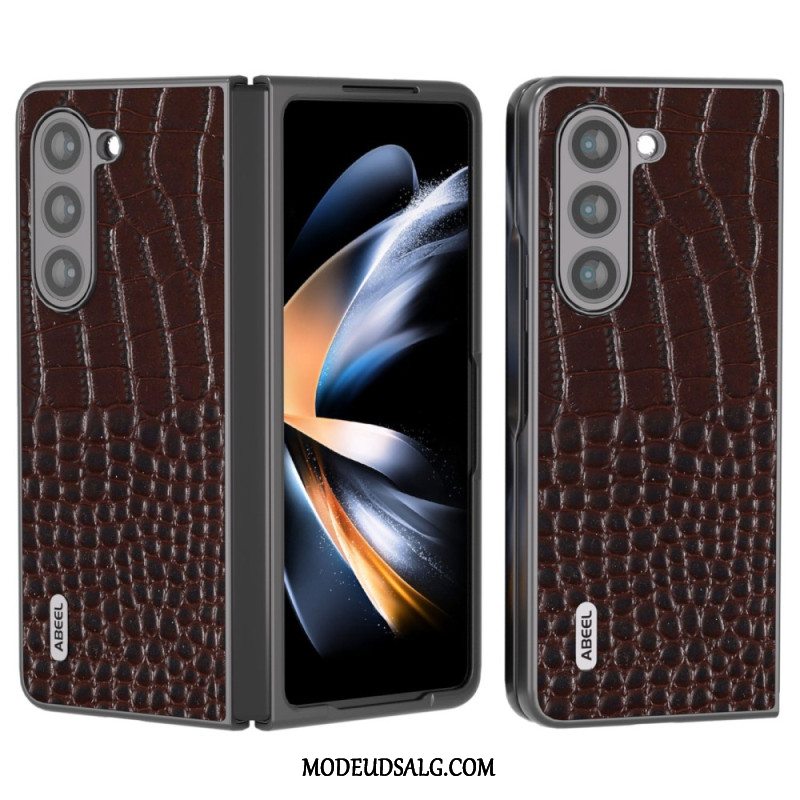 Cover Samsung Galaxy Z Fold 5 Ægte Krokodilleeffekt Læder Abeel