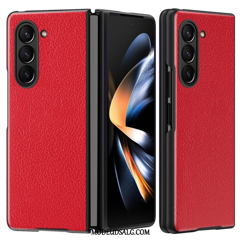 Cover Samsung Galaxy Z Fold 6 Litchi Imiteret Læder