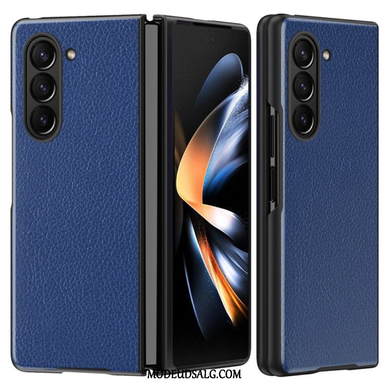 Cover Samsung Galaxy Z Fold 6 Litchi Imiteret Læder