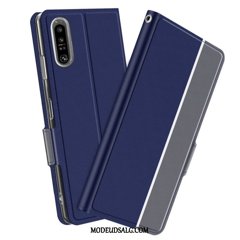 Cover Sony Xperia 1 IV Flip Cover Bicolor Baiyu