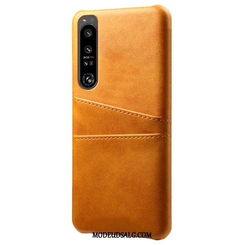 Cover Sony Xperia 1 IV Kortholder I Lædereffekt