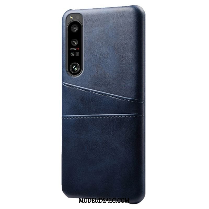 Cover Sony Xperia 1 IV Kortholder I Lædereffekt