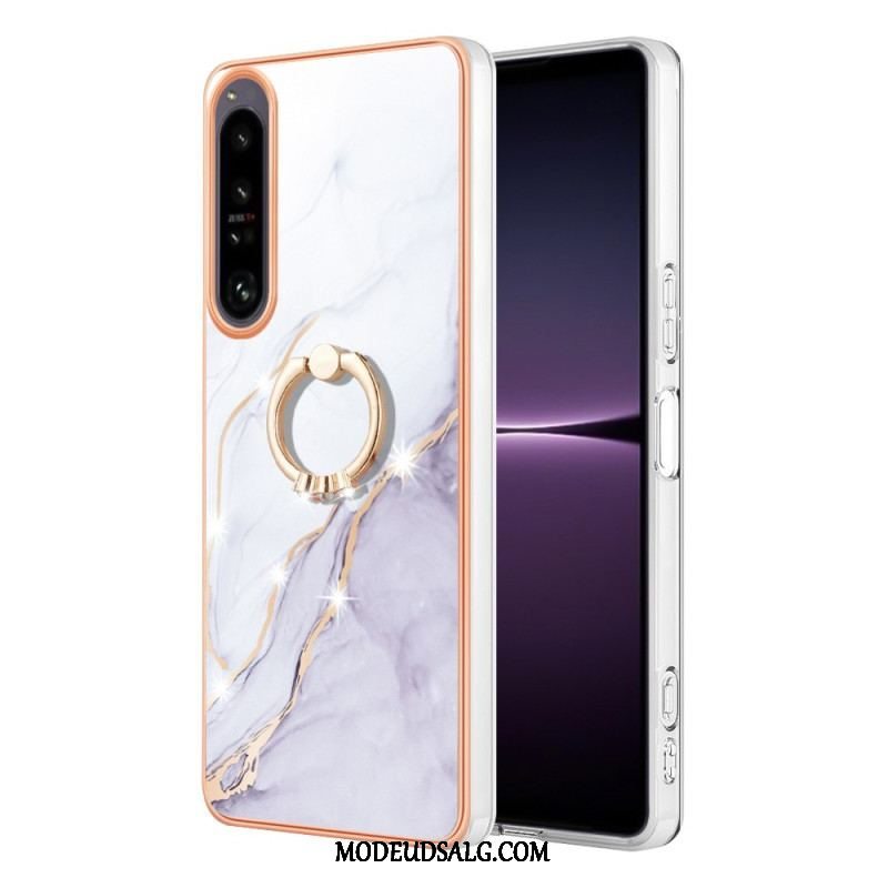 Cover Sony Xperia 1 IV Marmor Med Ringstøtte