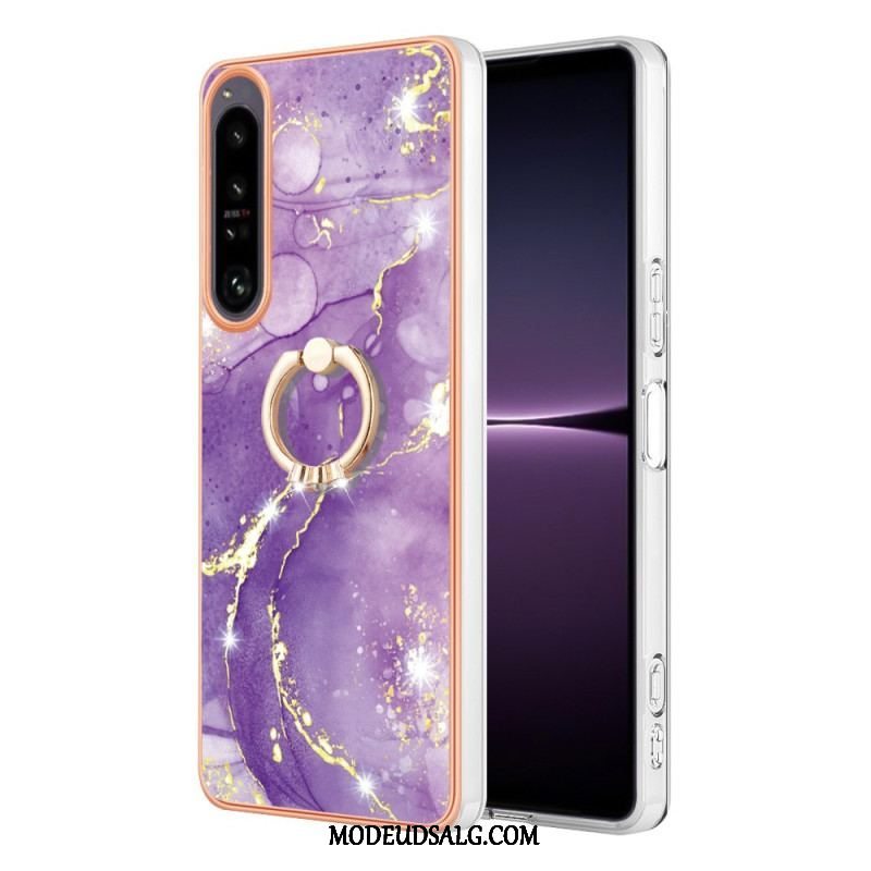 Cover Sony Xperia 1 IV Marmor Med Ringstøtte