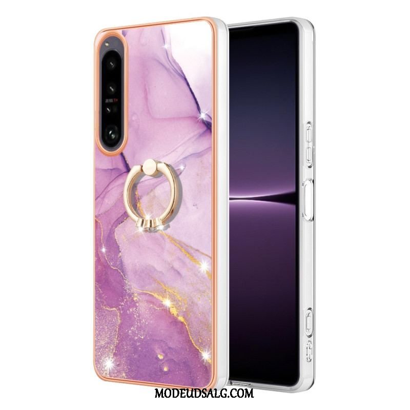 Cover Sony Xperia 1 IV Marmor Med Ringstøtte