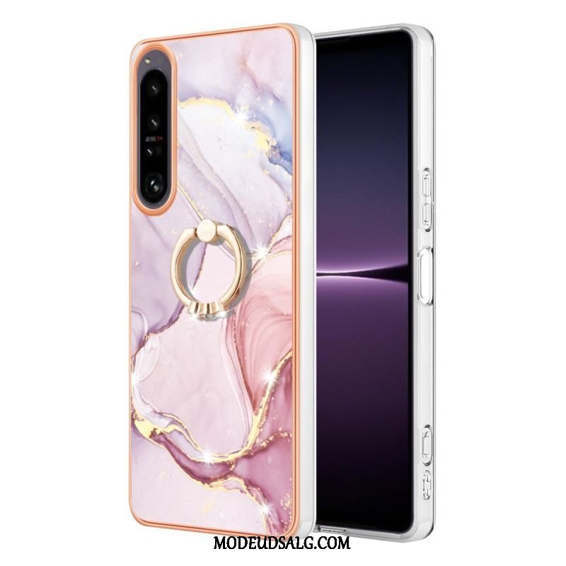 Cover Sony Xperia 1 IV Marmor Med Ringstøtte