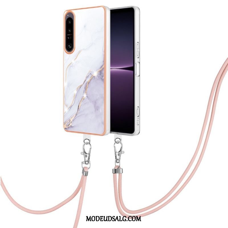 Cover Sony Xperia 1 IV Med Snor Med Marmorsnor