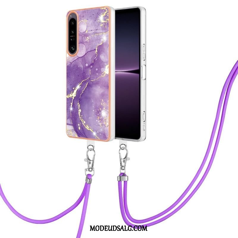 Cover Sony Xperia 1 IV Med Snor Med Marmorsnor