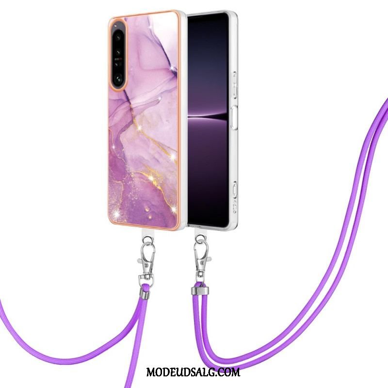 Cover Sony Xperia 1 IV Med Snor Med Marmorsnor