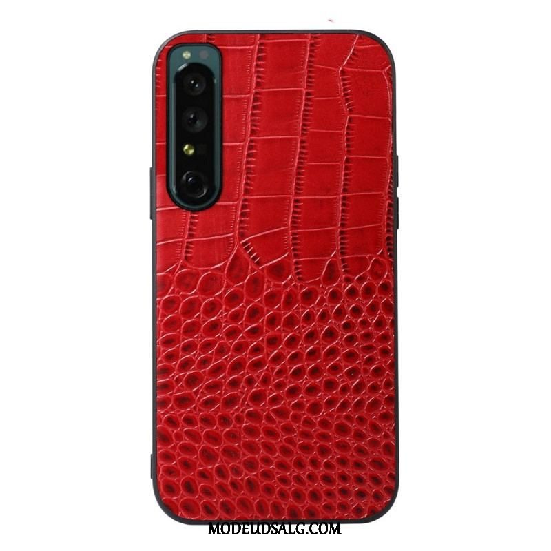 Cover Sony Xperia 1 IV Ægte Crocodile Texture Læder