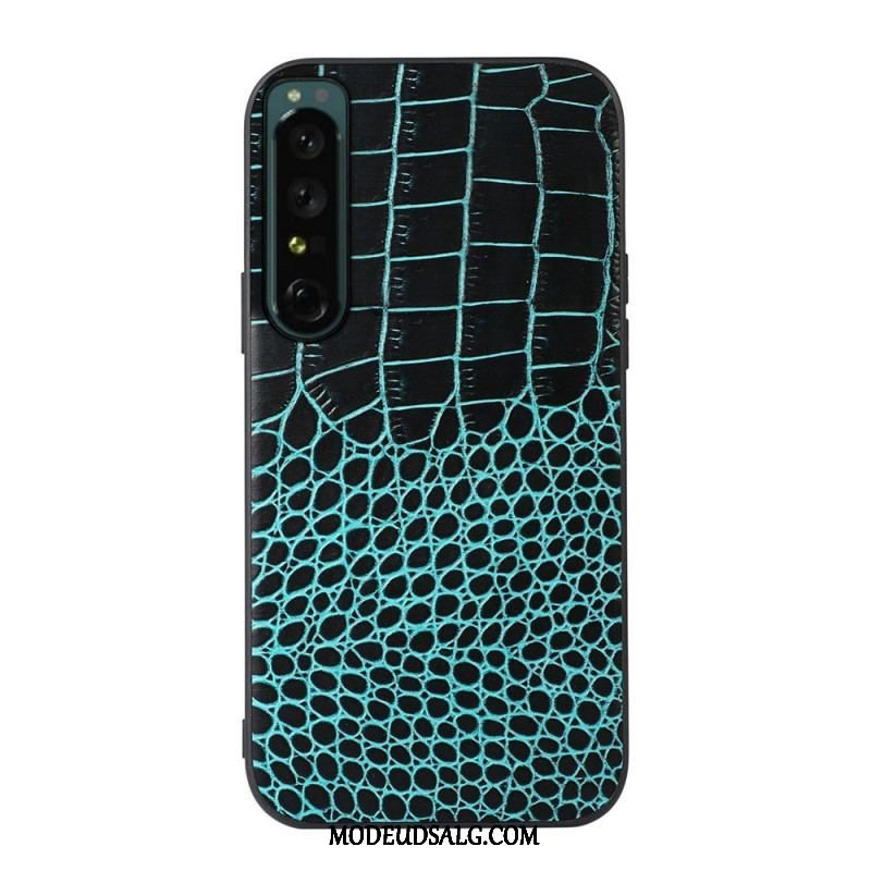 Cover Sony Xperia 1 IV Ægte Crocodile Texture Læder