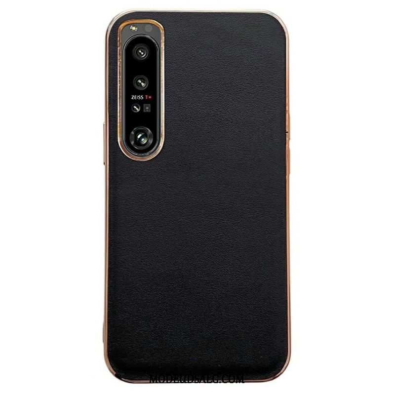 Cover Sony Xperia 1 IV Ægte Læder Farve