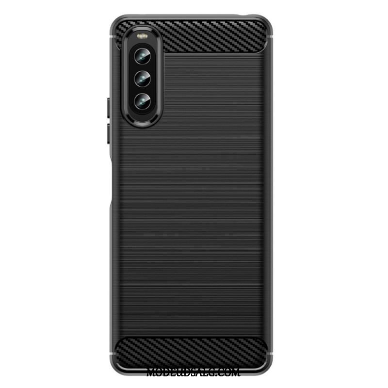 Cover Sony Xperia 10 IV Børstet Kulfiber