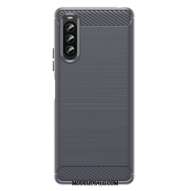 Cover Sony Xperia 10 IV Børstet Kulfiber